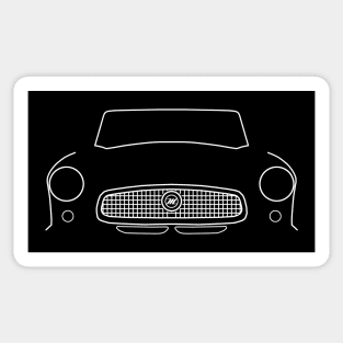 Classic 1950s Nash Metropolitan car white outline graphic Sticker